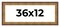 Panoramic Museum Gold Picture Frame - UV Acrylic, Foam Board Backing, Hanging Hardware